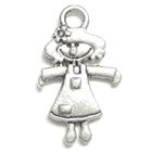 Anhnger fr Charms Mdchen 10 x 16 mm Metall DIY