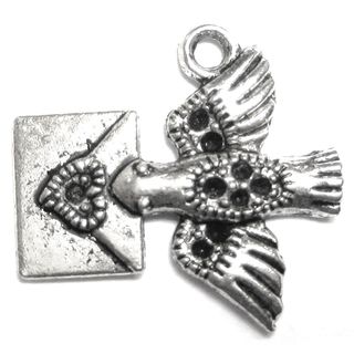 Anhnger fr Charms Brieftaube 21 x 20 mm Metall DIY