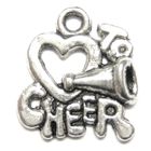 Anhnger fr Charms Love to Cheer 16 x 18 mm Metall DIY