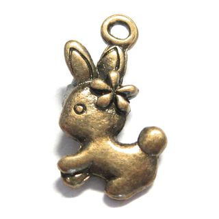 Anhnger Charm Hase Kaninchen Metall DIY