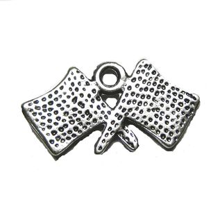 Anhnger Charm Zielflagge Metall DIY