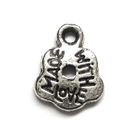 Anhnger Charm Made with love Metall DIY