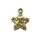 Anhnger fr Charms Stern Just for you 11 x 14 mm Metall DIY
