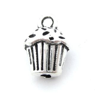 Anhnger Charm Muffin Metall DIY