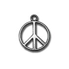 Anhänger Charm Frieden Peace 12 x 15 mm Metall DIY