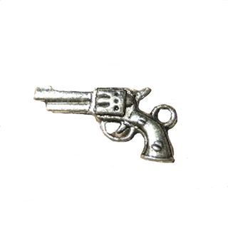 Anhänger für Charms Pistole Revolver 22 x 10 mm Metall DIY