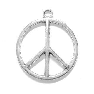 Anhänger für Charms Frieden Peace 23 x 27 mm Metall DIY