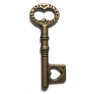 Anhänger für Charms Schlüssel 12 x 34 mm Metall DIY