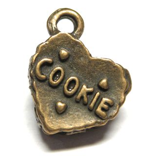 Anhänger für Charms Cookie Herz 11 x 15 mm Metall DIY