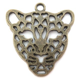 Anhänger Charm Leopard Metall DIY