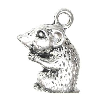 Anhänger Charm Hamster Maus Metall DIY