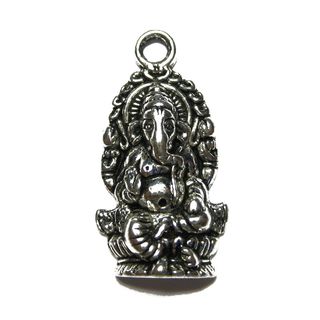 Anhänger Charm Glücksgott Ganesha Metall DIY