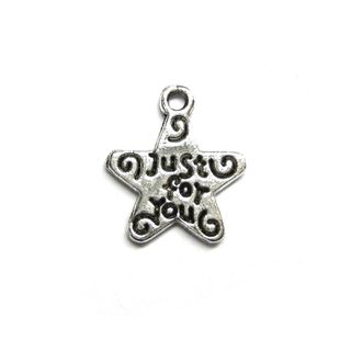 Anhänger Charm Stern Just for you Metall DIY