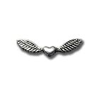 Perle Spacer Herz mit Flügeln 24 x 3 mm Metall DIY